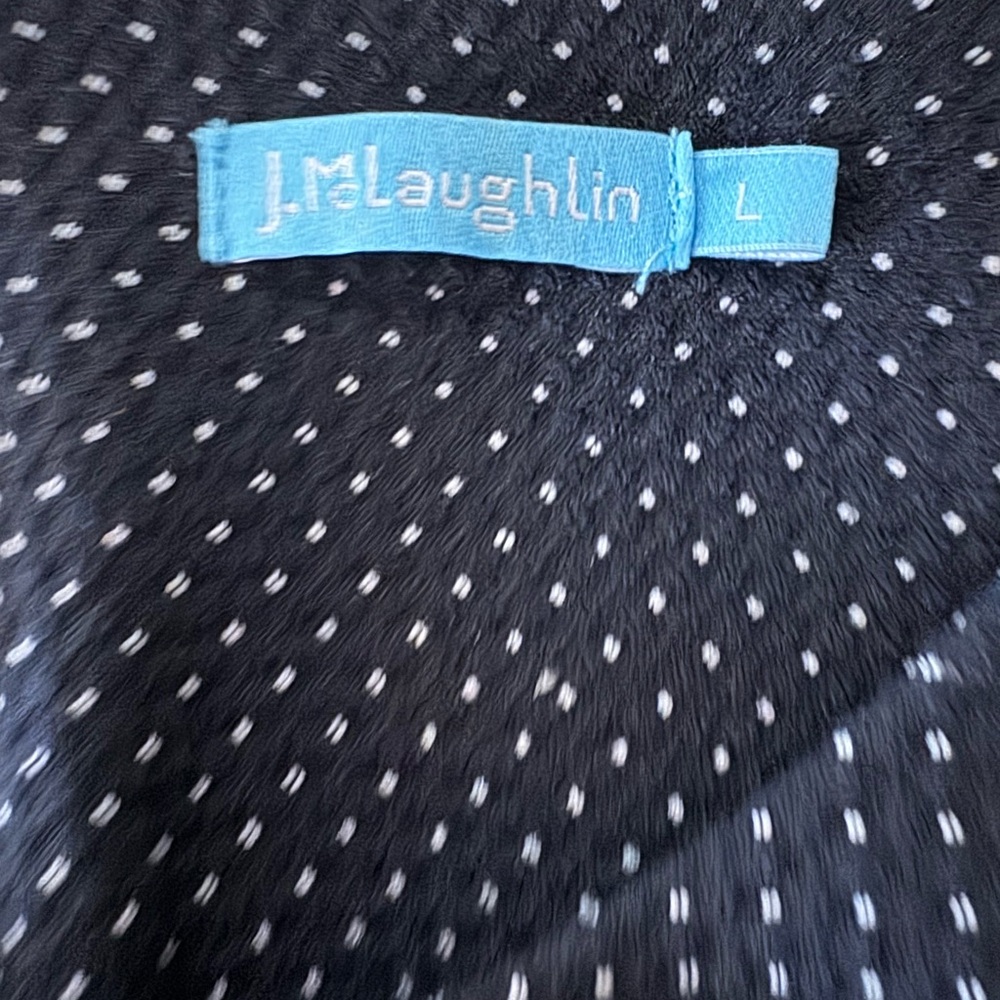 J. McLaughlin Gina Black Boxy polka dot blouse - Picture 3 of 6